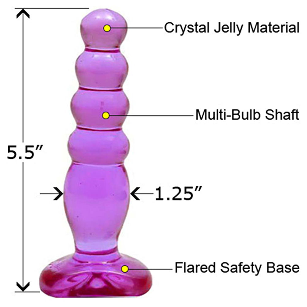 Crystal Jellies Anal Delight Butt Plug 5 5 Inch Purple Ebay