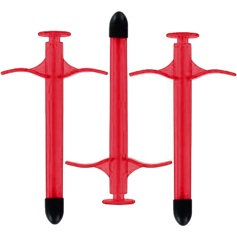 Lube Shooter Pack with 3 Disposable Shooters Red