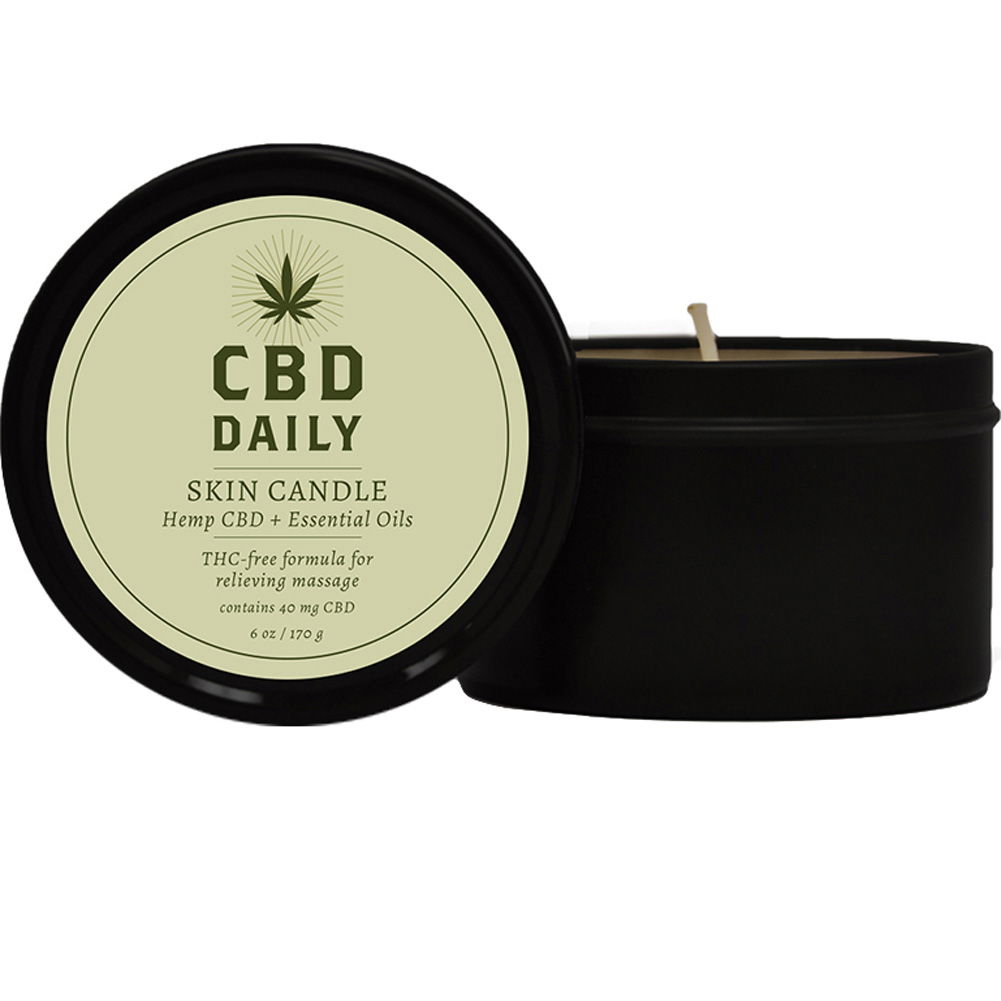 Earthly Body CBD Daily Skin Candle with Hemp CBD, 6 ounce (170 g) eBay