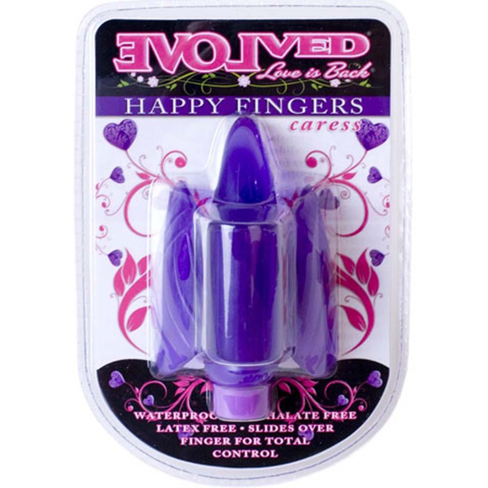 Happy Fingers Caress Waterproof Finger Vibrator 3 75 Purple