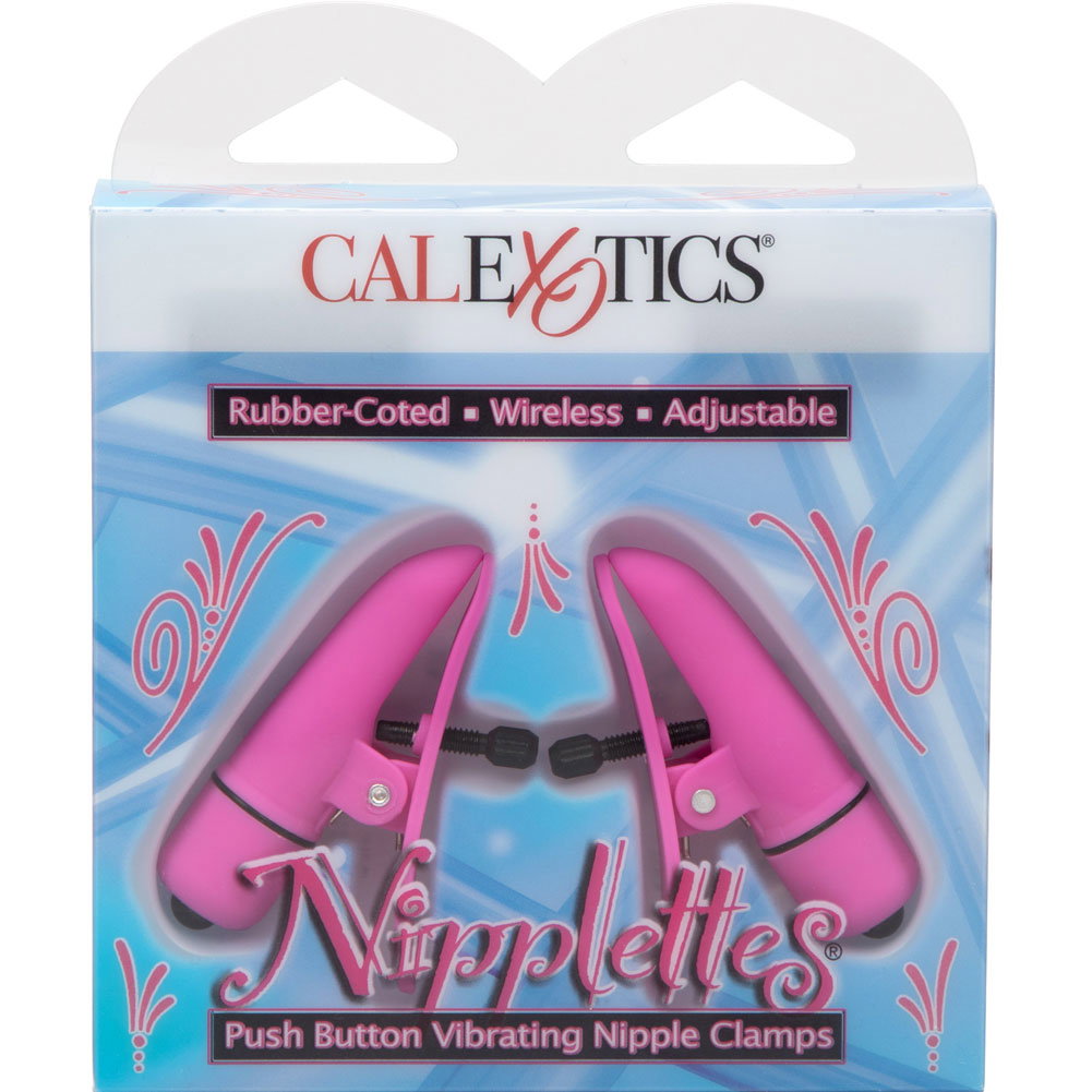 CalExotics Nipplettes Cordless Vibrating Nipple Clamps, Pink - dearlady.us CalExotics Nipplettes Cordless Vibrating Nipple Clamps, Pink - dearlady.us
