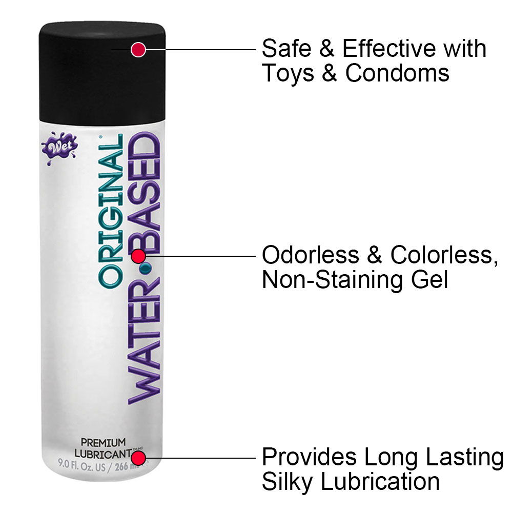Wet Original Water Based Gel Personal Lubricant, 9 fl.oz (266 mL