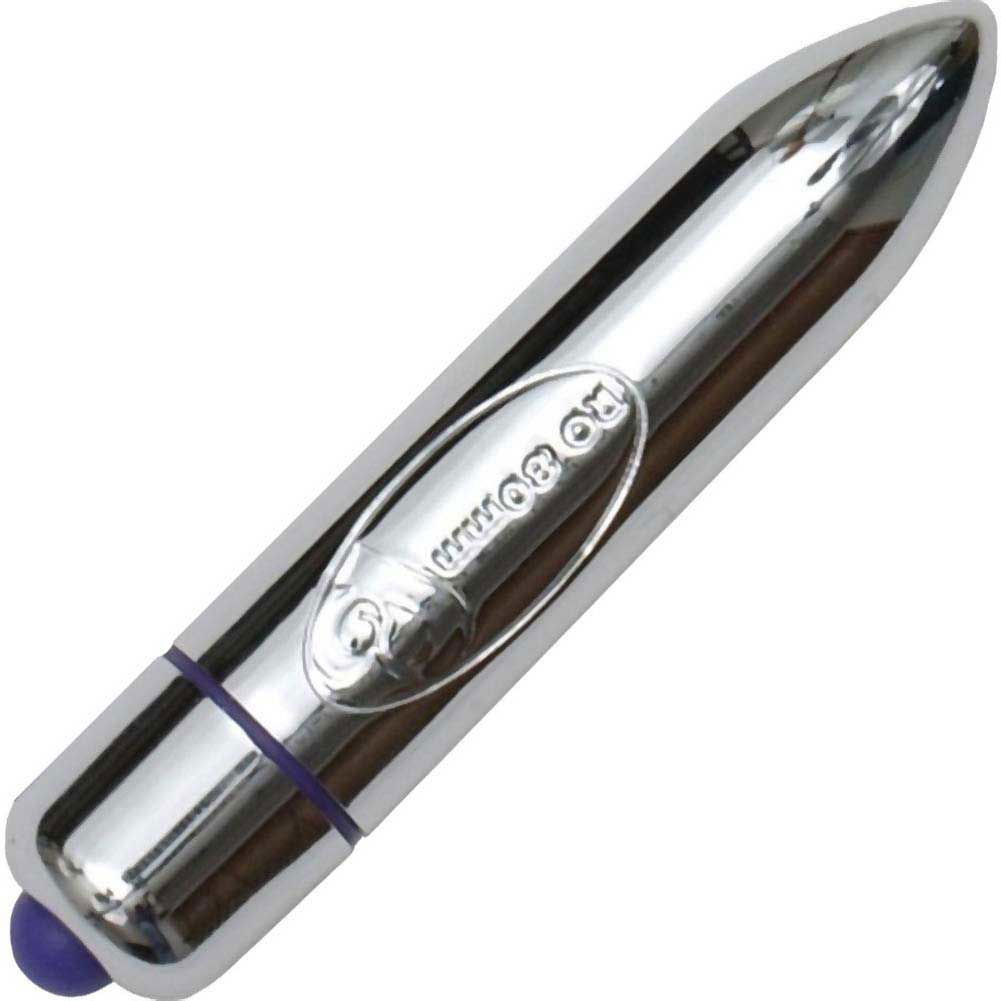 Rocks-Off RO-80mm Waterproof Vibrating Bullet, 3.25", Silver - dearlady.us