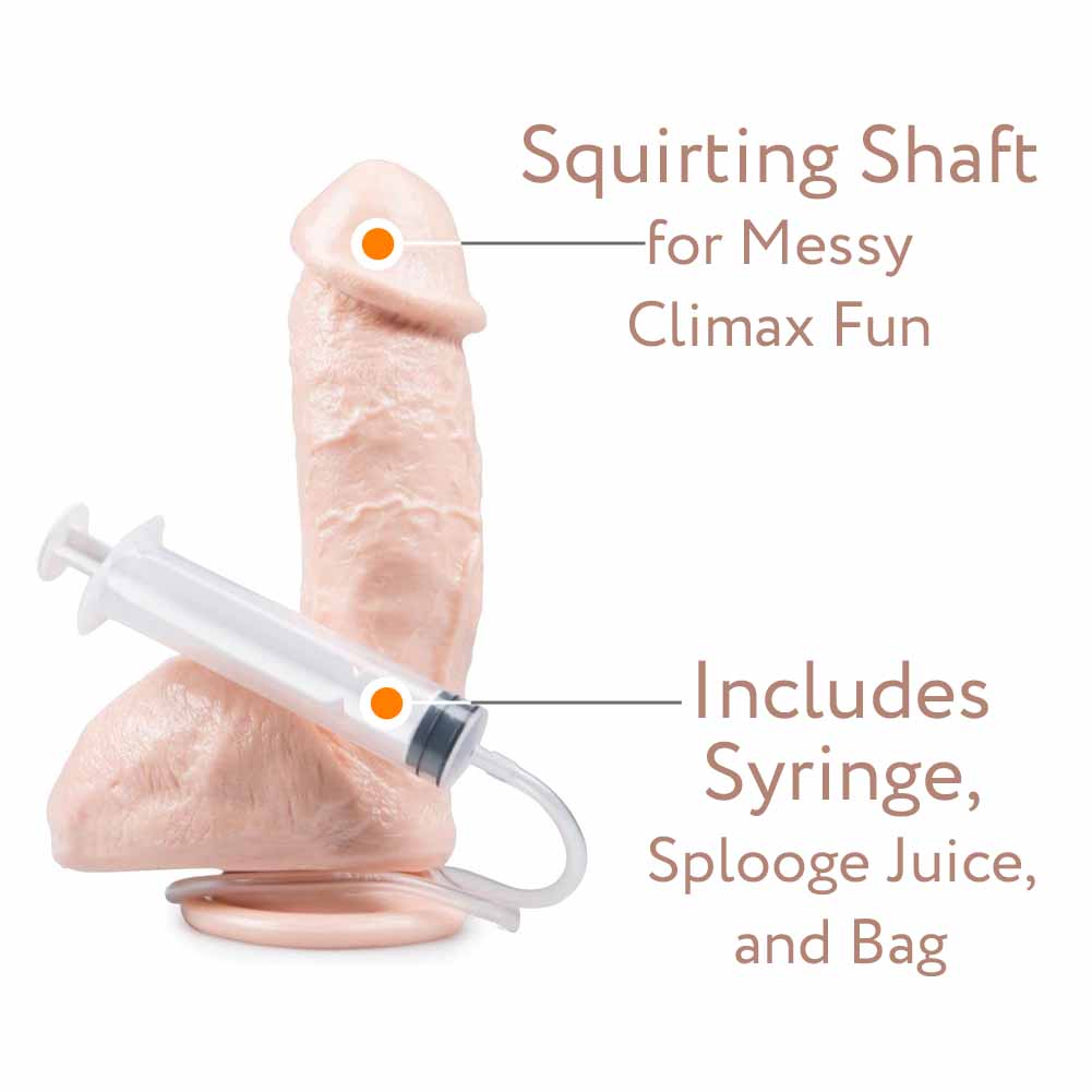 Doc Johnson Squirting Realistic Dildo with Balls, 7", Vanilla Flesh - dearlady.us Doc Johnson Squirting Realistic Dildo with Balls, 7", Vanilla Flesh - dearlady.us