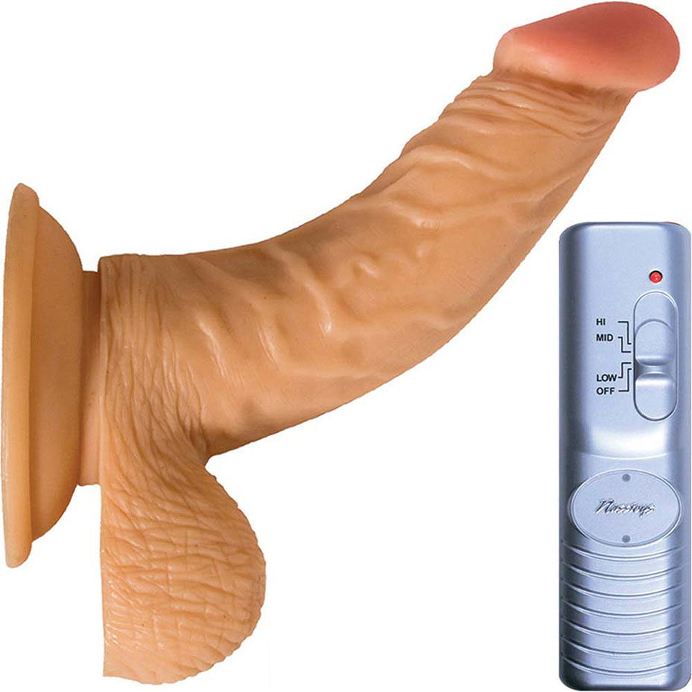 RealSkin All American Whoppers Curved Flexible Vibrator, 7