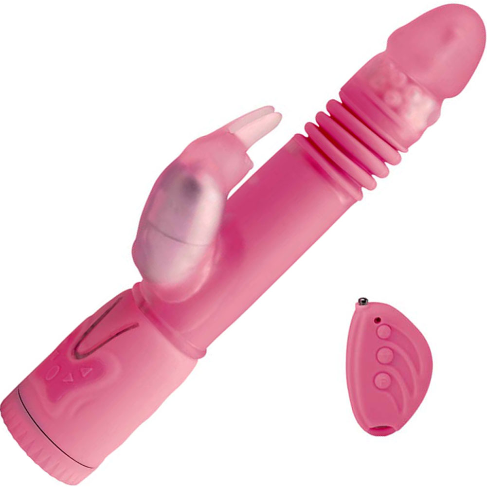 Remote Control Thrusting Rabbit Female Vibrator, 10", Pink Pearl - dearlady.us Remote Control Thrusting Rabbit Female Vibrator, 10", Pink Pearl - dearlady.us