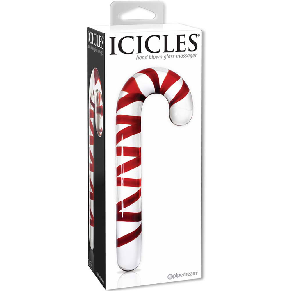 Icicles No 59 Glass Candy Cane Wand, 7.5", Red/White dearlady.us