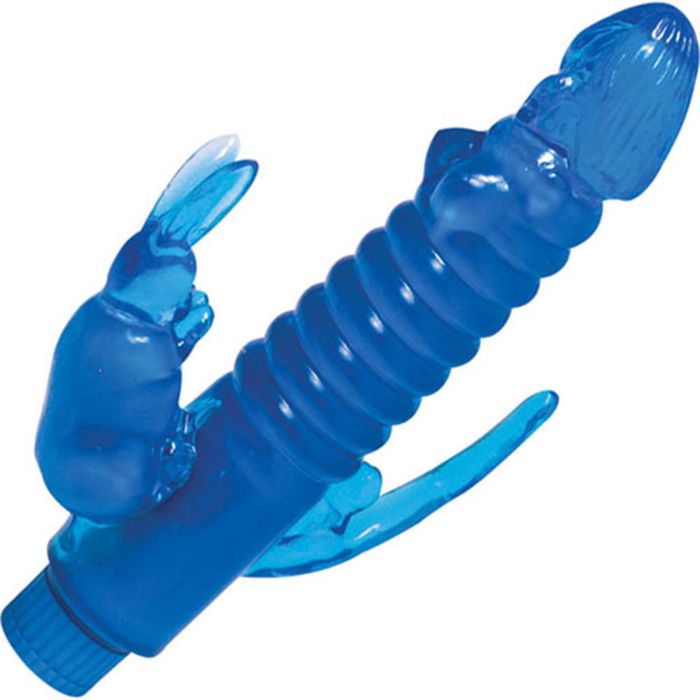 Ribbed Bunny Waterproof Vibe with Anal Tickler 8