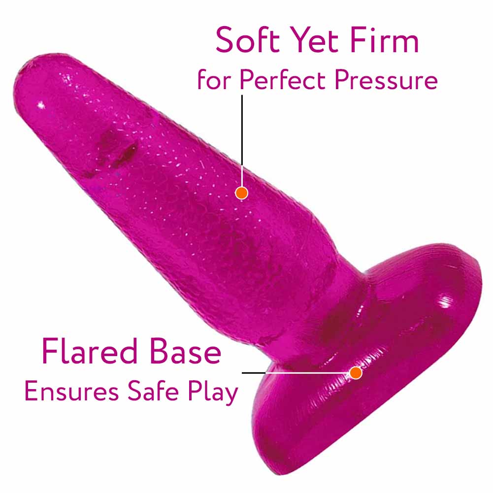 Medium Sized Smooth Jelly Butt Plug, 5.25", Violet - dearlady.us Medium Sized Smooth Jelly Butt Plug, 5.25", Violet - dearlady.us