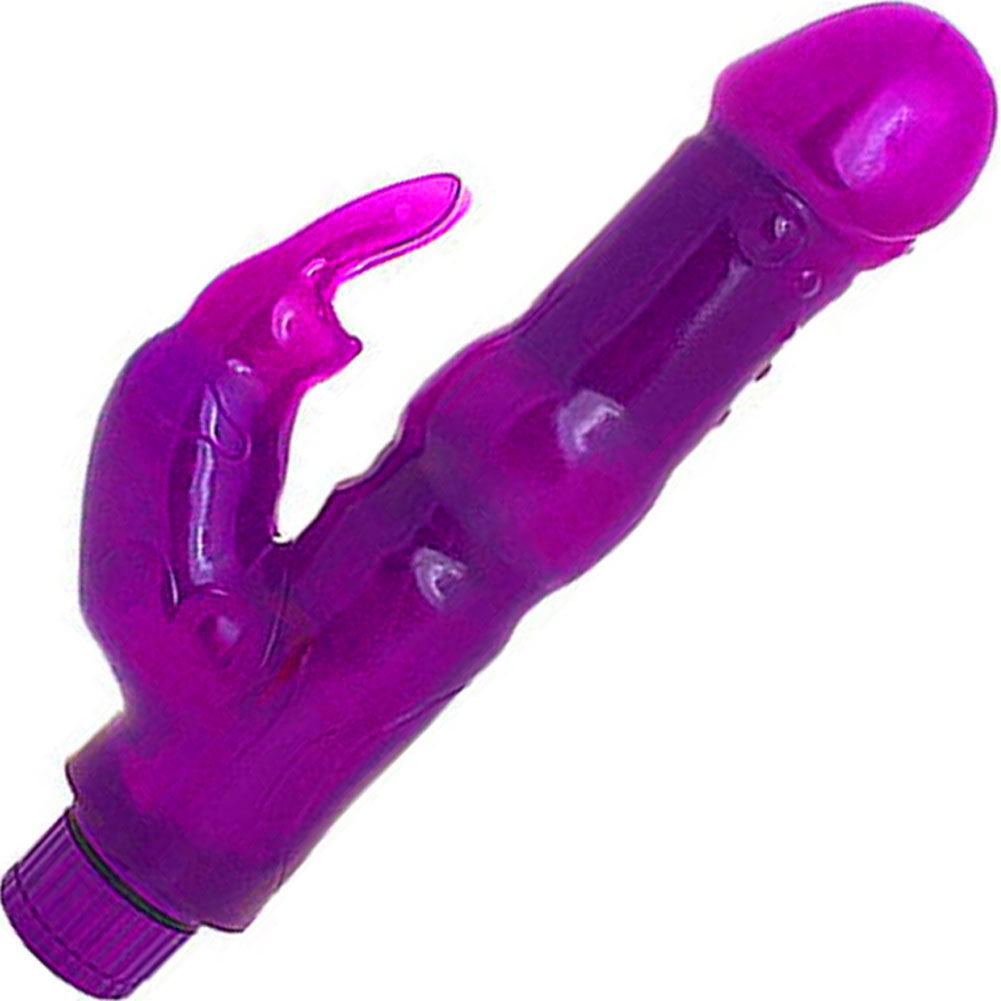 Bath Time Bunny Waterproof Dual Action Female Vibrator, 7.5