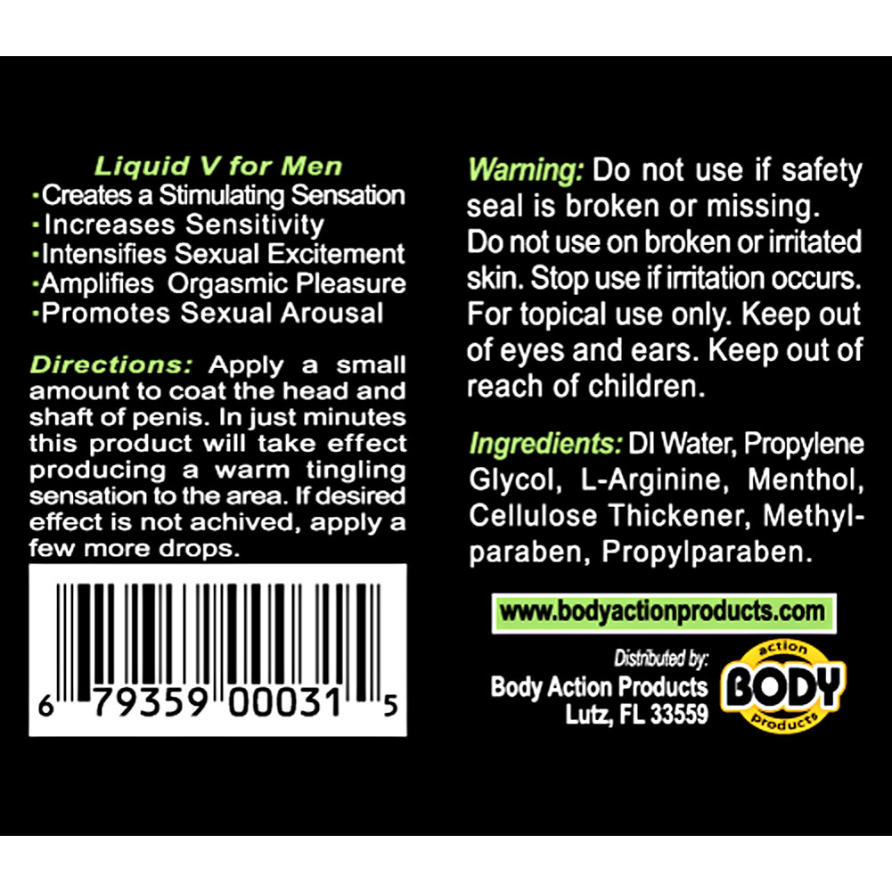Body Action Liquid V For Men Stimulating Gel