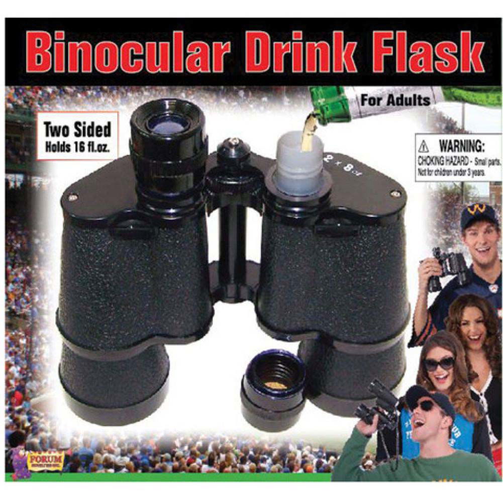 Binocular Drink Flask, Double Sided 16 fl.oz, Black dearlady.us