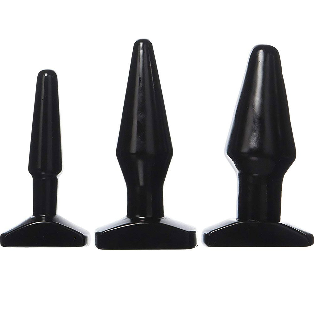 Ignite Personal Anal Trainer Kit, Set of 3 Butt Plugs, Black - dearlady.us