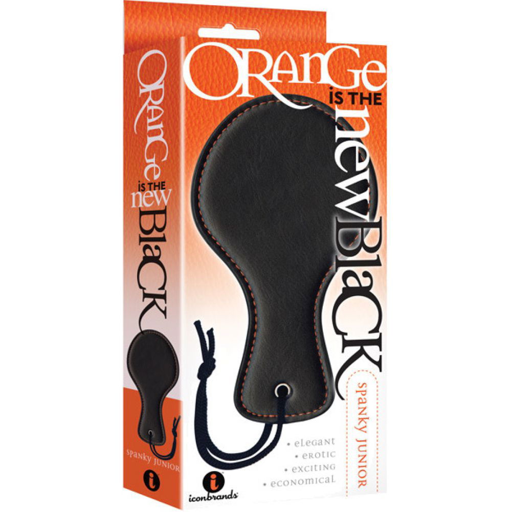 Ouch STARS Faux Leather Paddle, 12.5, Black 