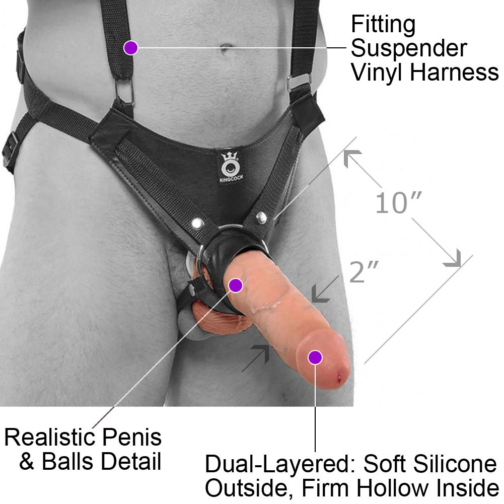 KingCock Hollow Strap-On Suspender System, 10