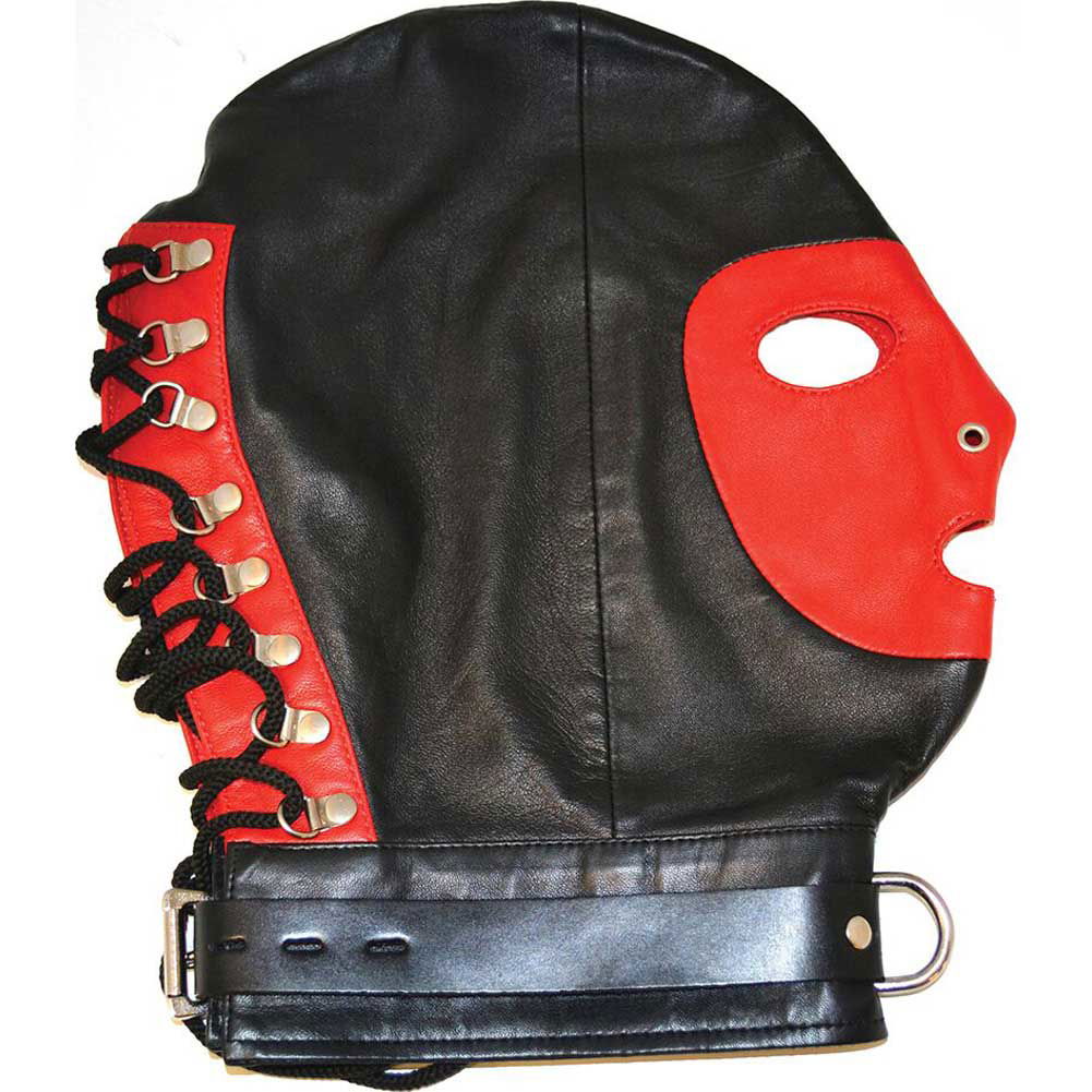 Rouge Garments D Ring Bondage Mask, Red/Black - dearlady.us