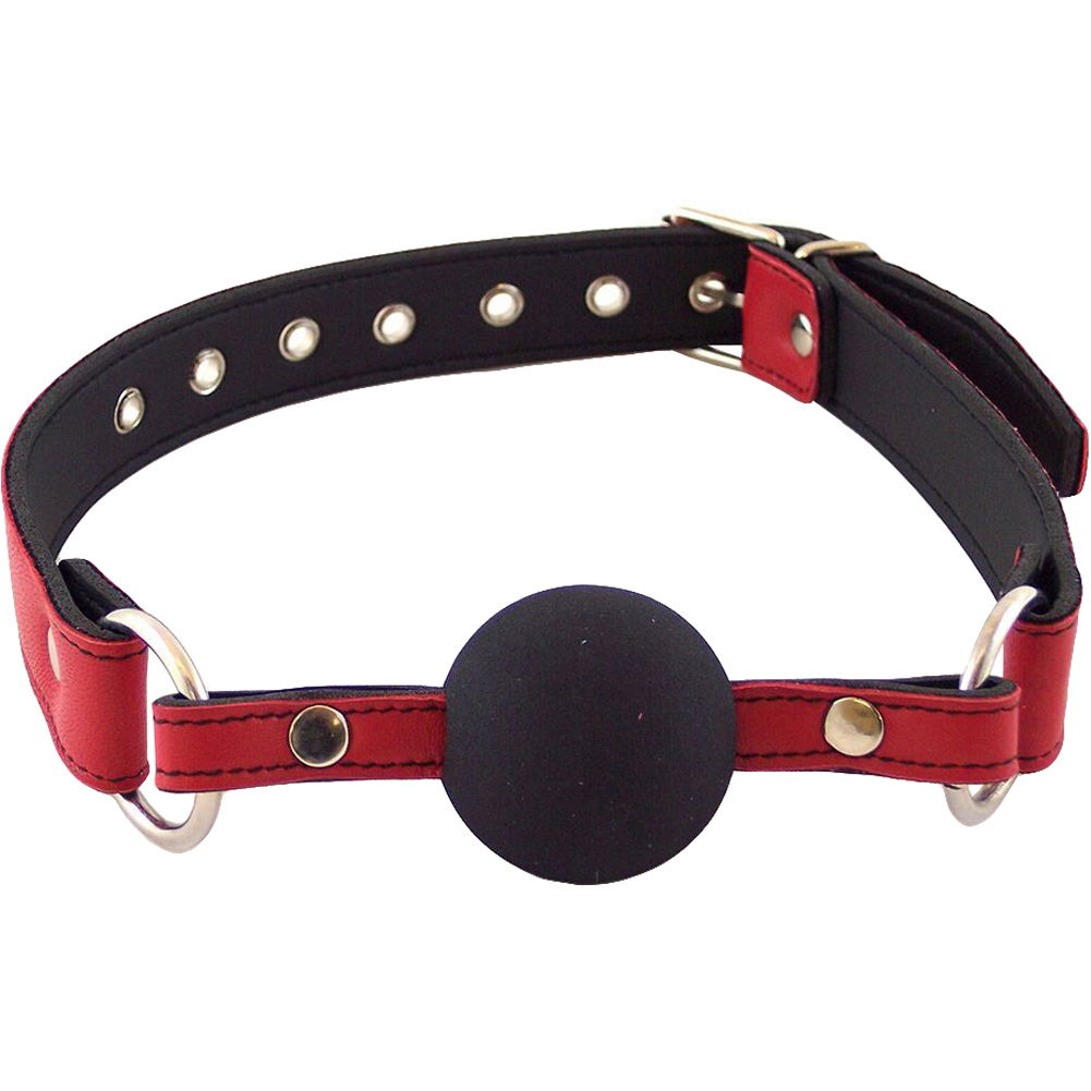 Rouge Garments Bondage Ball Gag, Red/Black - dearlady.us