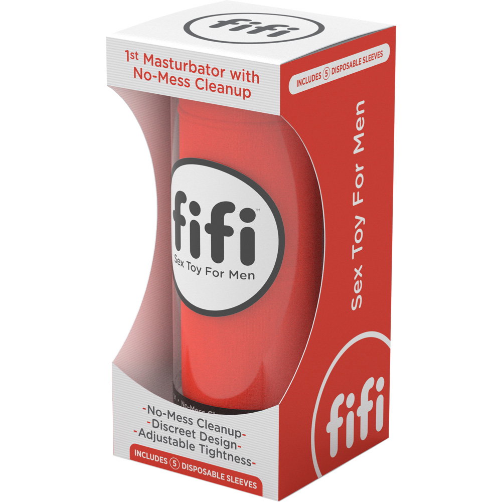 Fifi Stroker with Disposable Sleeves, 7", Red - dearlady.us Fifi Stroker with Disposable Sleeves, 7", Red - dearlady.us