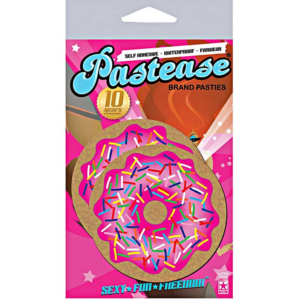 Pastease Donut with Sprinkles Nipple Pasties, One Size 