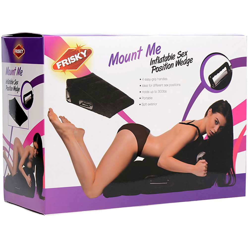 Frisky Mount Me Inflatable Position Wedge Pillow with Pump, Black Velvet -  dearlady.us