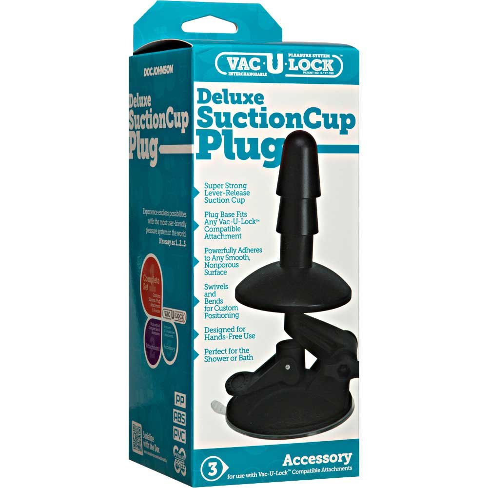 Doc Johnson Vac U Lock Universal Suction Cup Plug Accessory 4 Black