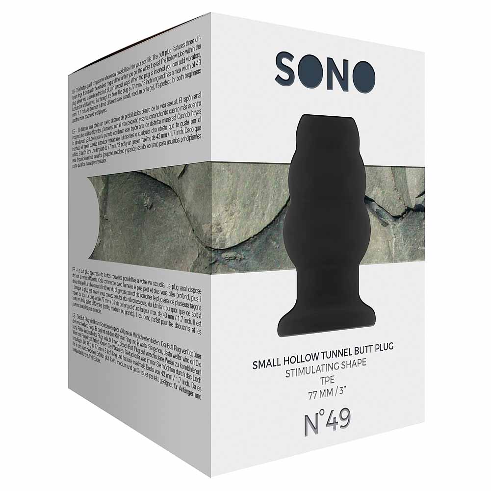 SONO Hollow Tunnel Butt Plug, 3", Black Small - dearlady.us SONO Hollow Tunnel Butt Plug, 3", Black Small - dearlady.us