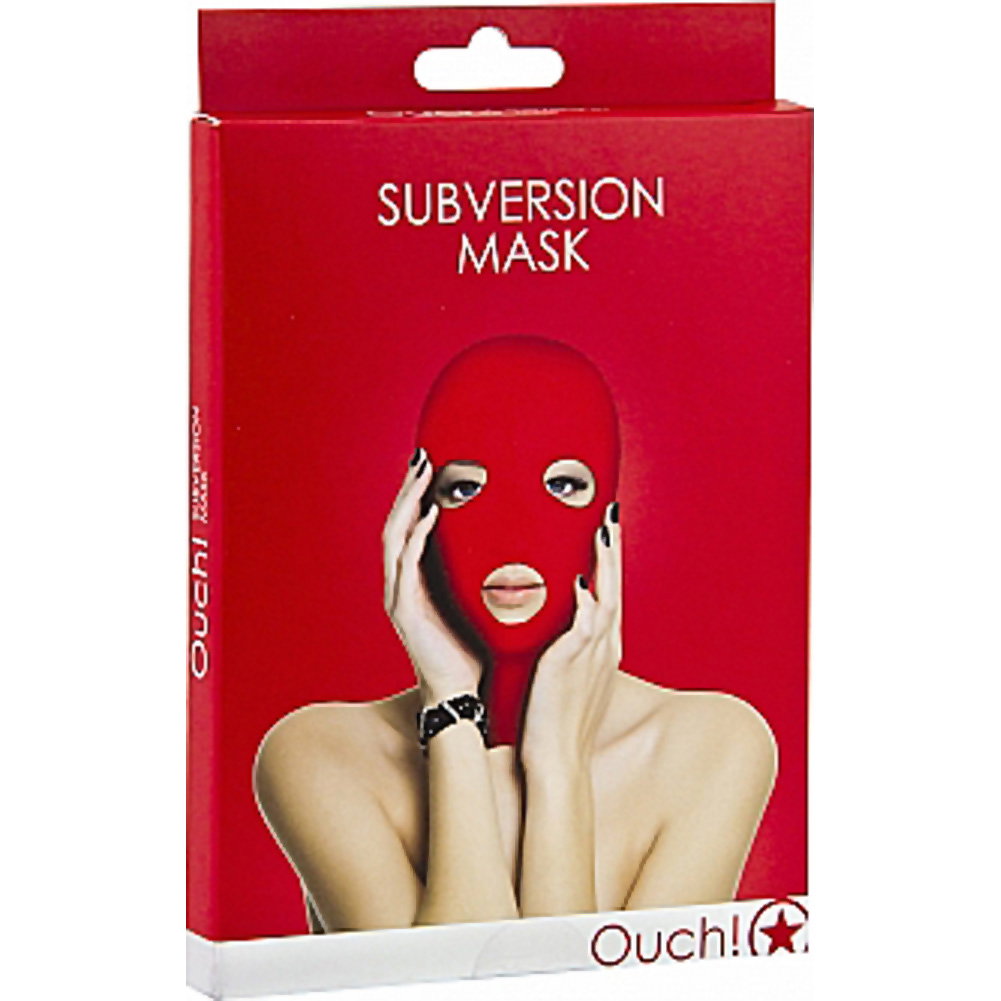 Ouch Subversion Mask for Kinky Couples, One Size, Classic Red - dearlady.us