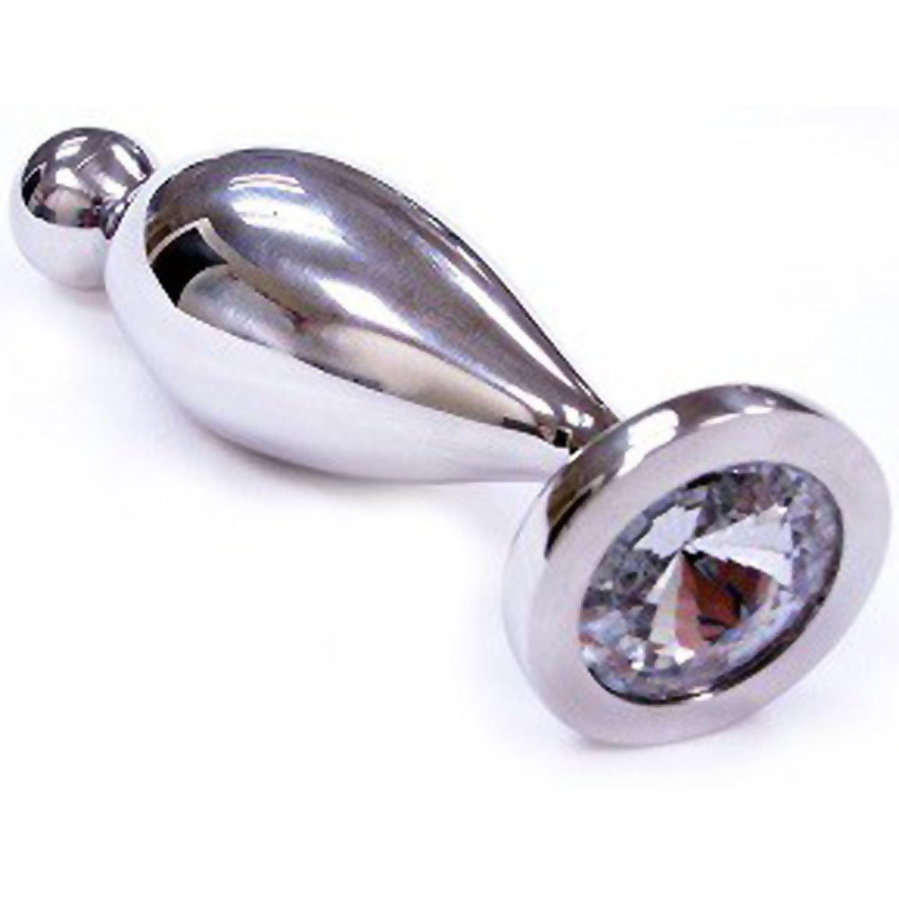 Stainless Steel Fish Tail Butt Plug with Jewel, 3
