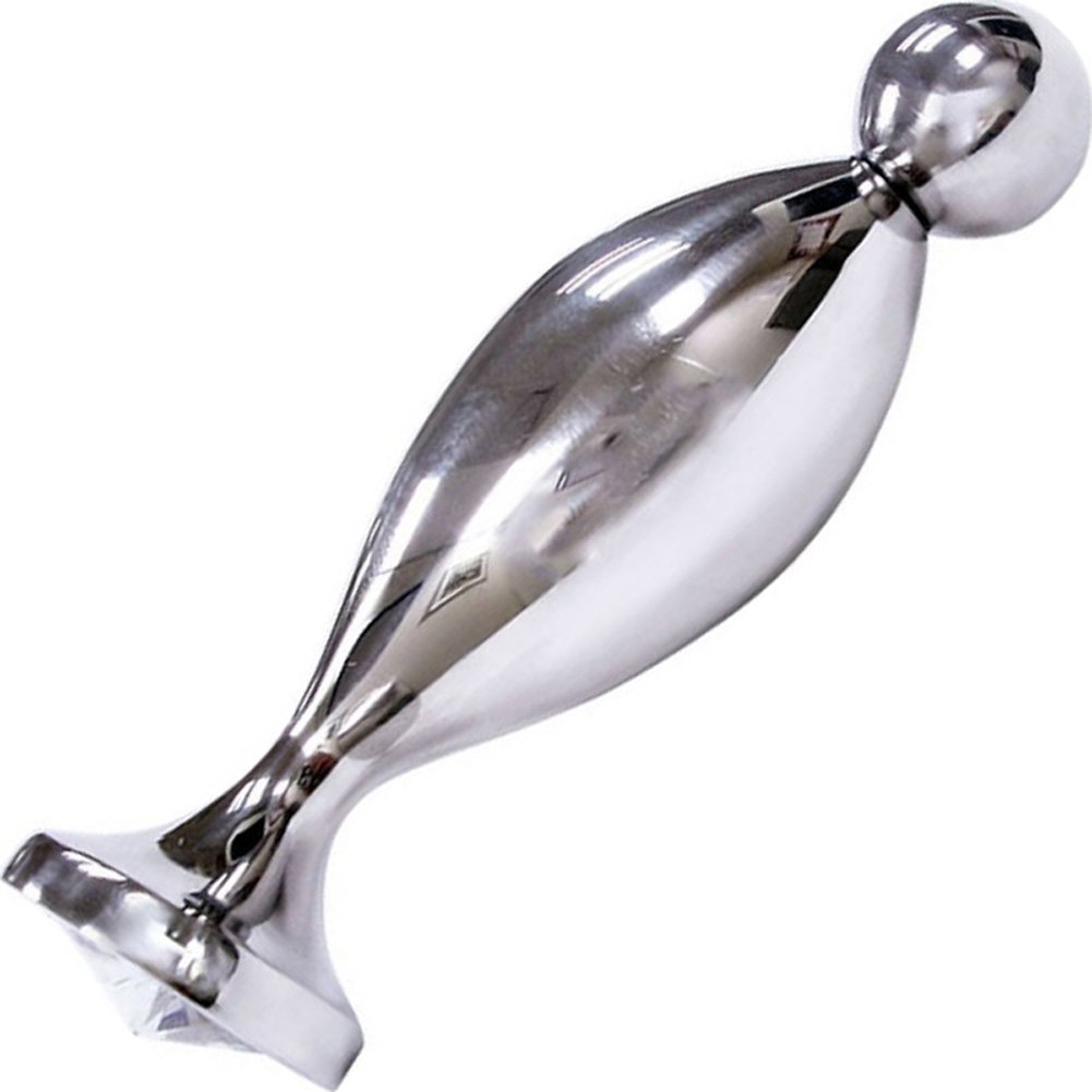 Stainless Steel Fish Tail Butt Plug with Jewel, 3