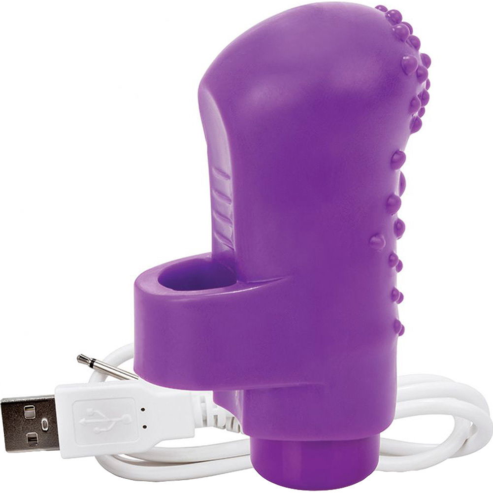 Screaming O Charged Fingo Rechargeable Finger Vibrator with Nubs, Purple -  dearlady.us