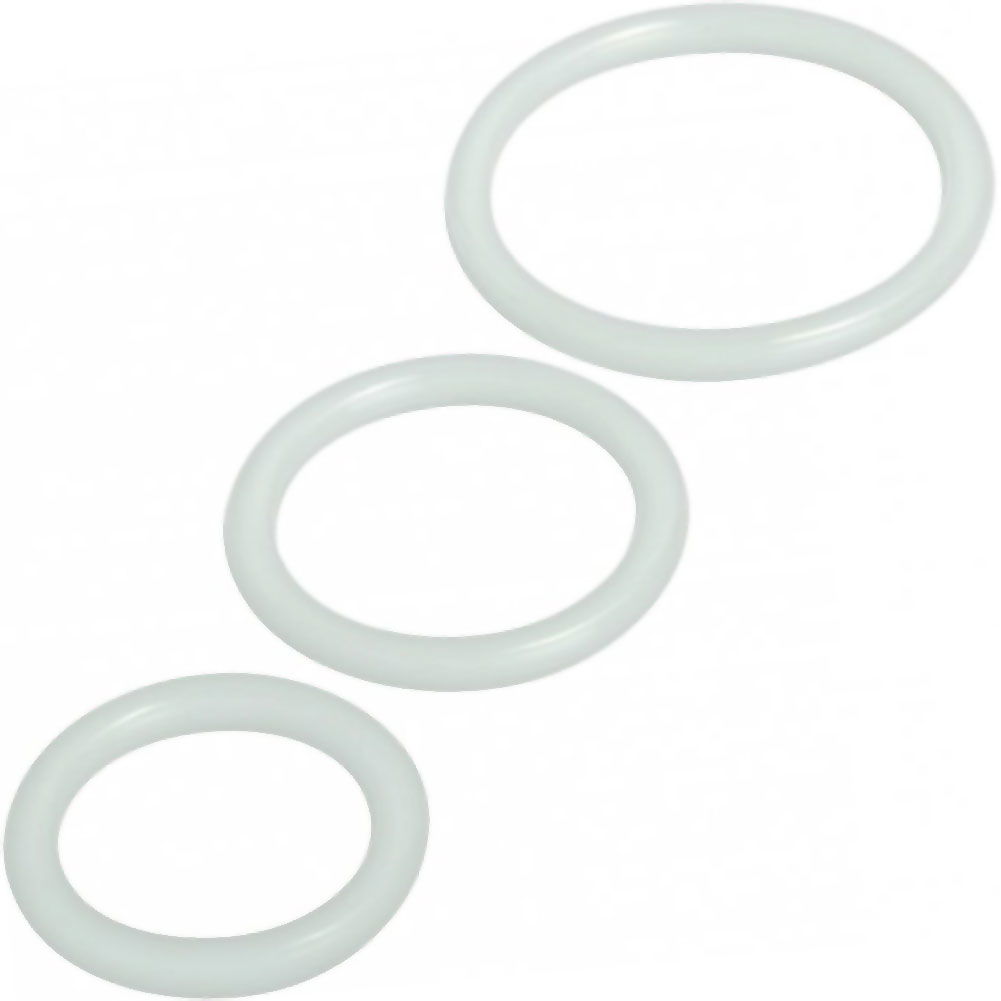 Trinity Vibes Silicone Dildo Rings Set Clear