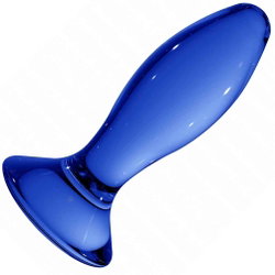Chrystalino Tail Handblown Glass Butt Plug with Leather Whip, 4.5", Blue -  dearlady.us