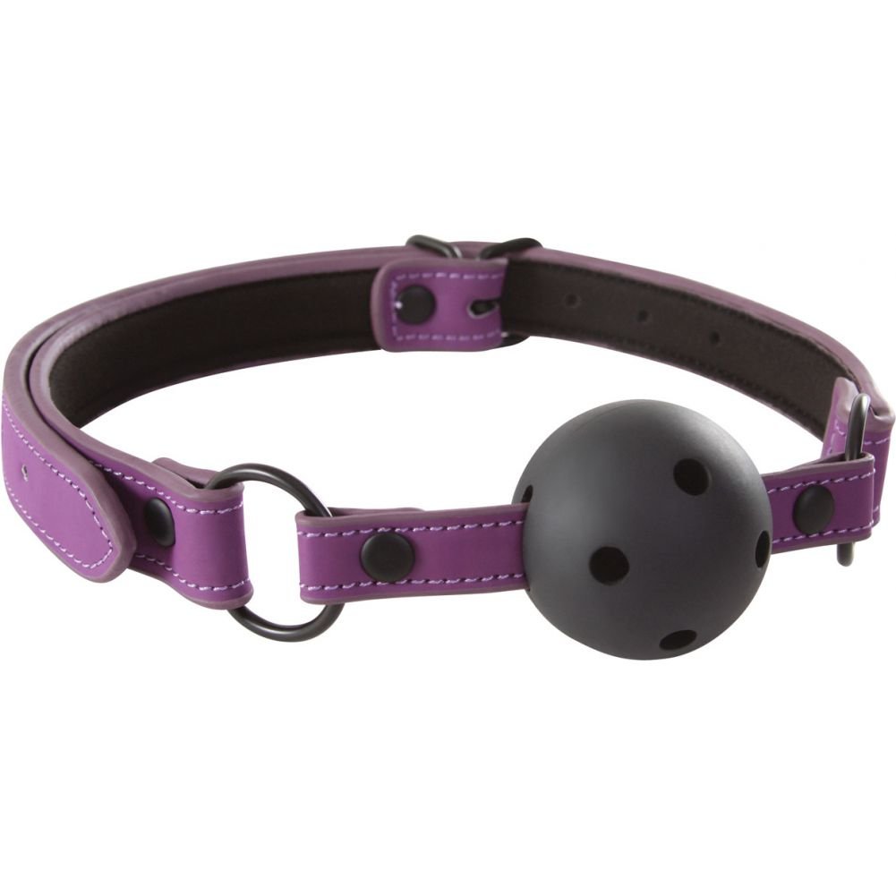 Lust Bondage Classic Breathable Ball Gag, One Size, Purple