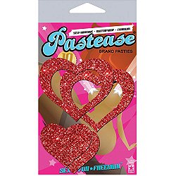 Glitter Peek-A-Boo Stars Pastie Set by Pastease, One Size, Silver 