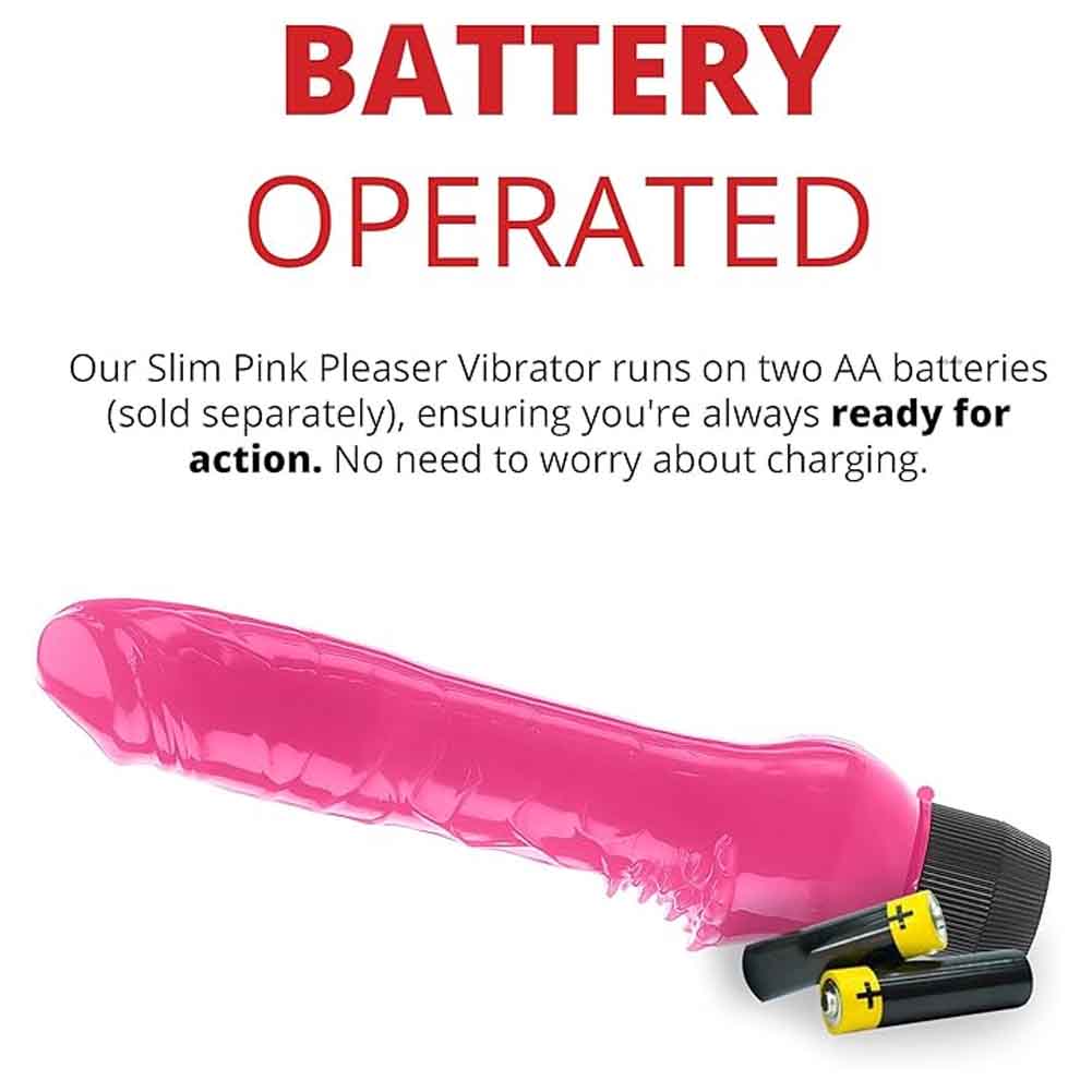 Adam and Eve Eves Slim Pink Pleaser Realistic Vibrator, 7", Pink - dearlady.us Adam and Eve Eves Slim Pink Pleaser Realistic Vibrator, 7", Pink - dearlady.us