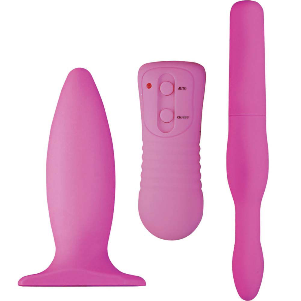 My 1st Anal Explorer Vibrating Butt Plug and Probe Kit, Pink - dearlady.us