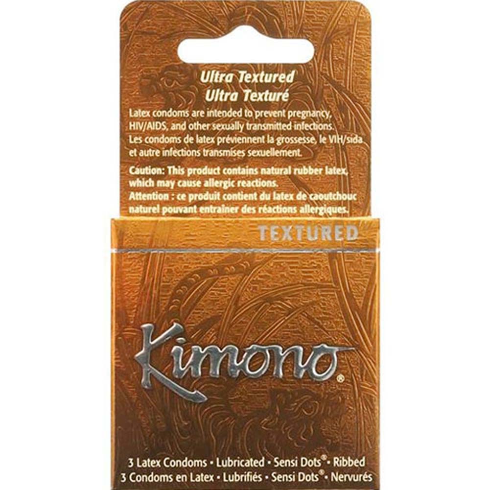 Kimono Ultra Textured Lubricated Latex Condoms, 3 Pack - dearlady.us