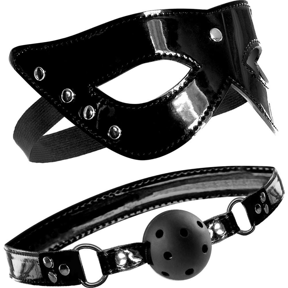 Fetish Fantasy Limited Edition Masquerade Mask And Ball Gag Black 2091