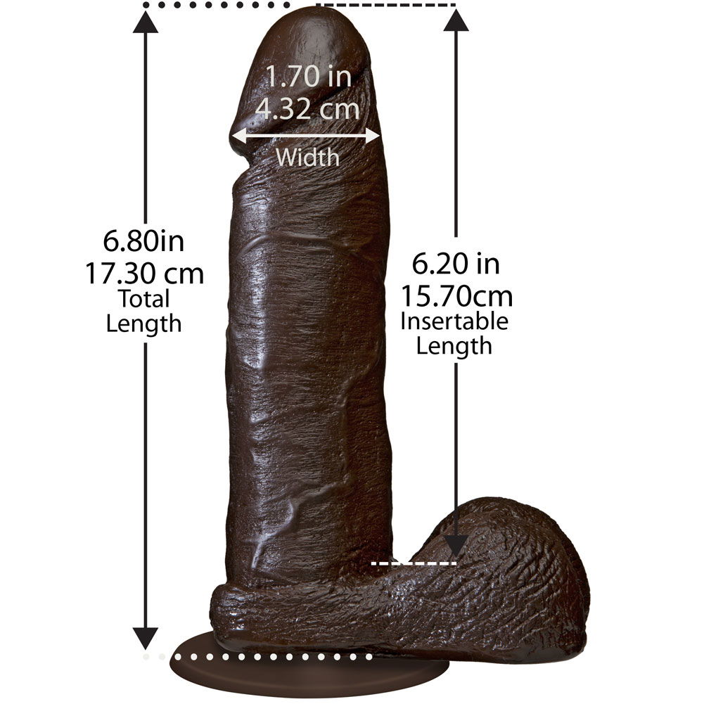 Doc Johnson Realistic Dildo with Vac-U-Lock Suction Cup, 6