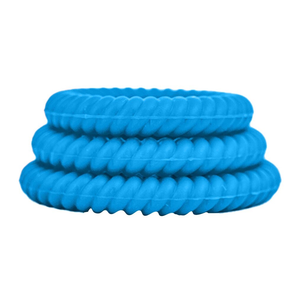 Ram Ultra Cocksweller Silicone Penis Ring Set, Blue - dearlady.us