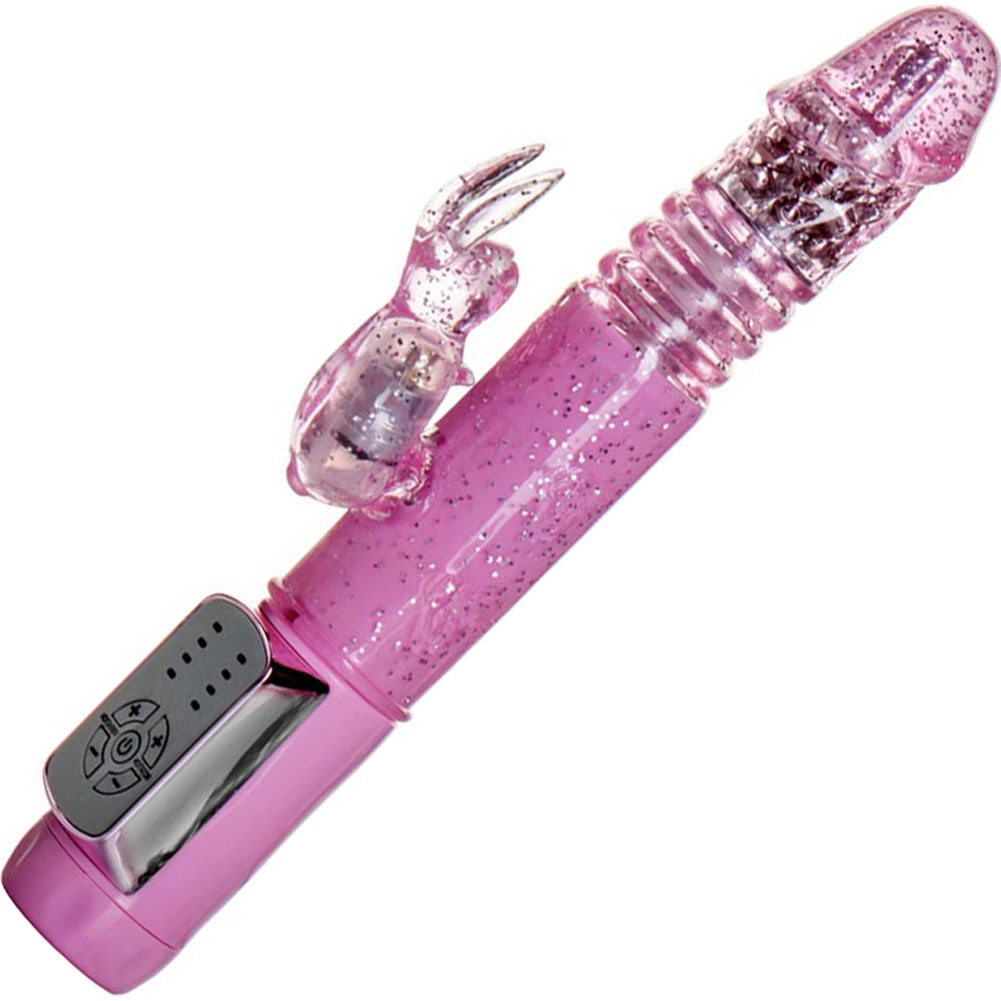 CalExotics Petite Thrusting Jack Rabbit Vibrator, 10", Pink - dearlady.us CalExotics Petite Thrusting Jack Rabbit Vibrator, 10", Pink - dearlady.us
