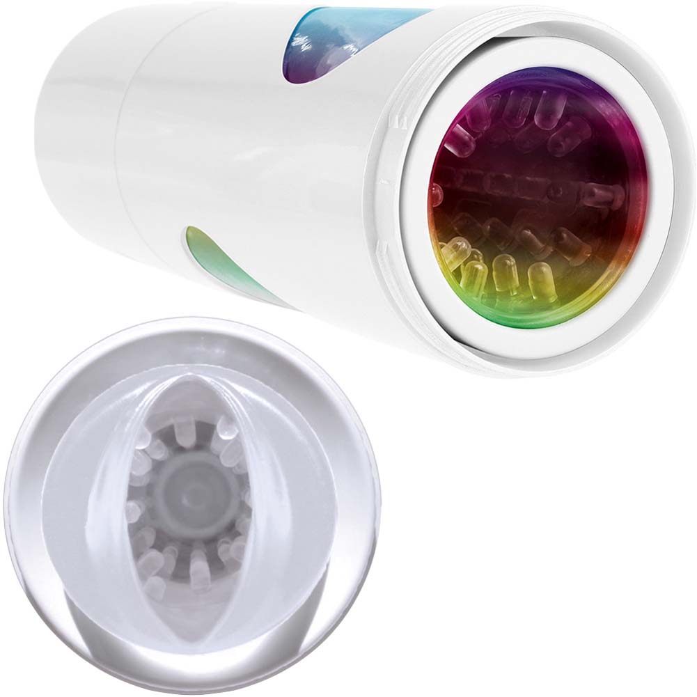 PIPEDREAM EXTREME ELITE RECHARGEABLE TALK DIRTY ROTOBATOR MASTURBATOR - PUSSY - CLEAR/BLACK