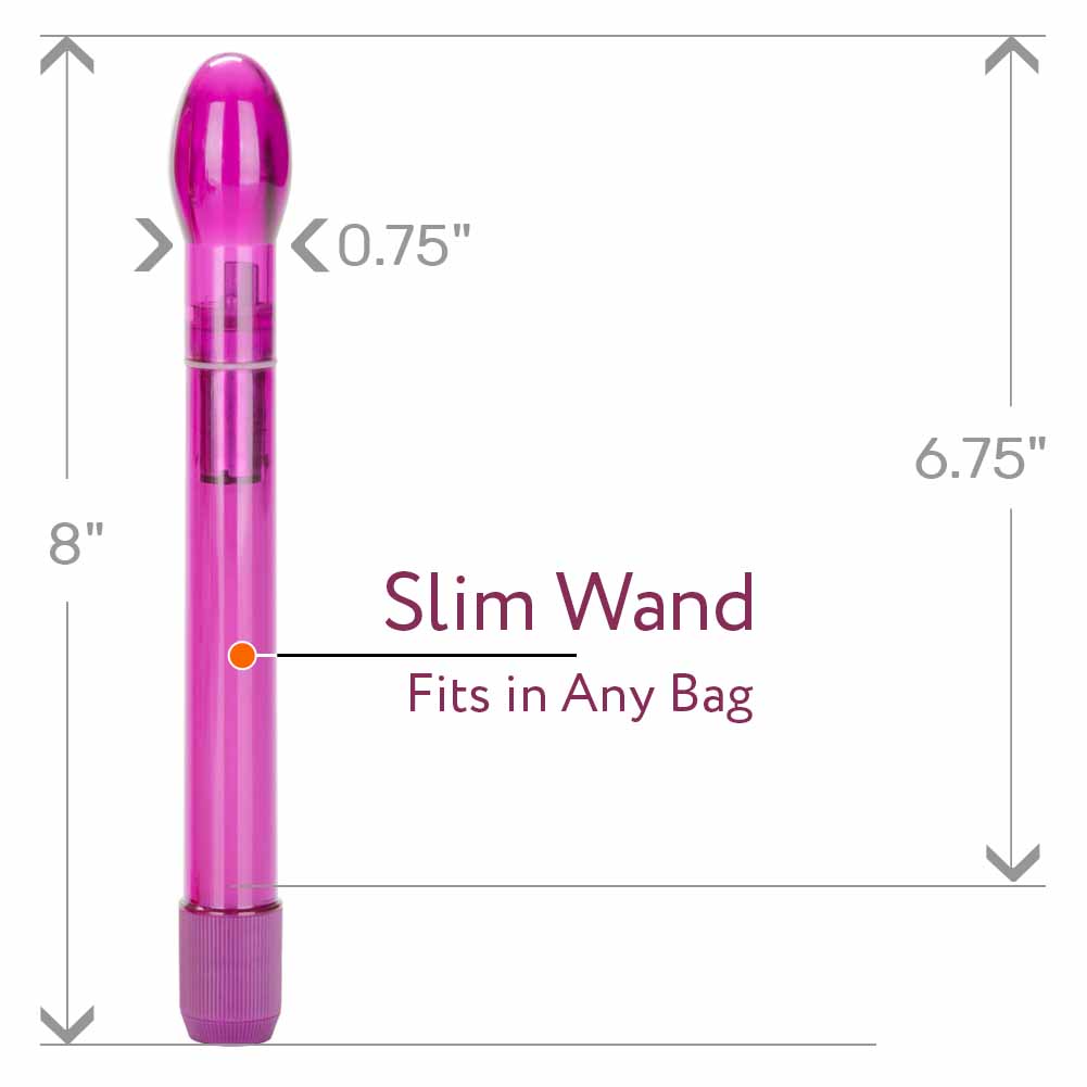 CalExotics Slender Tulip Wand Vibrator, 8", Pink - dearlady.us CalExotics Slender Tulip Wand Vibrator, 8", Pink - dearlady.us