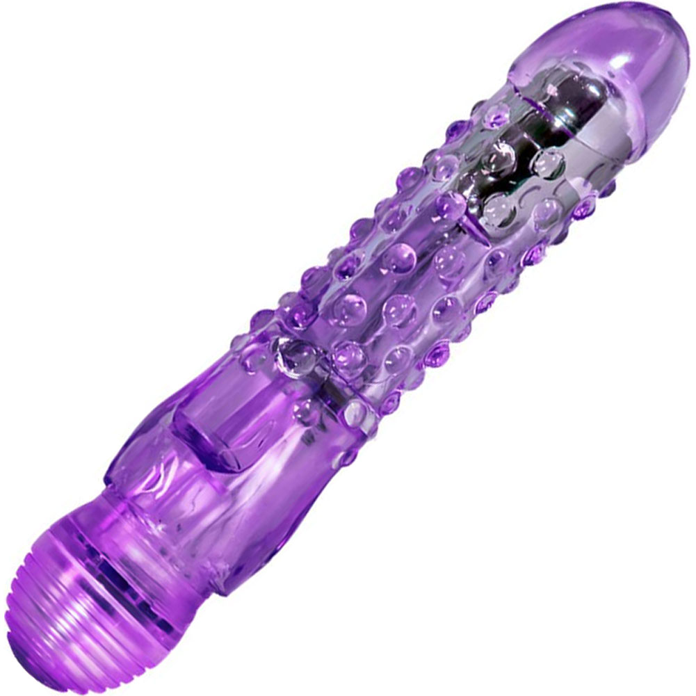 Naturally Yours Bump n Grind Textured Vibrator, 6.25", Purple - dearlady.us