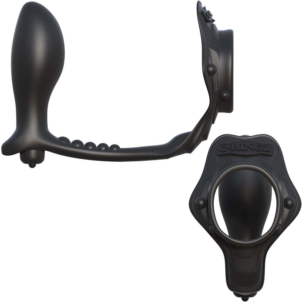 Fantasy C-Ringz Ass-Gasm Silicone Vibrating Rabbit and Cock Ring main image 1
