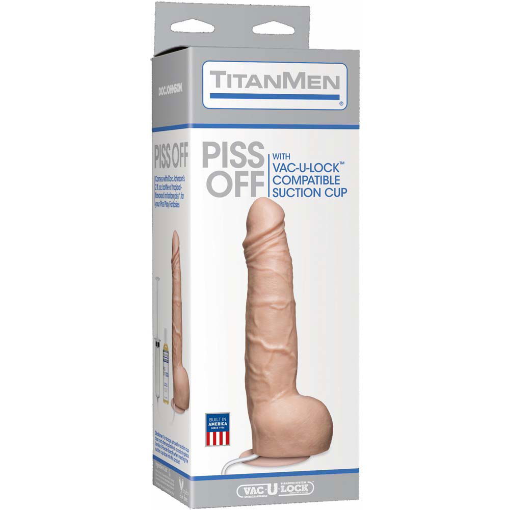 TitanMen PissOff Squirting Dildo With Removable Vac-U-Lock Suction Cup,  10.5