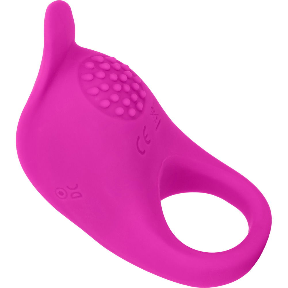 CalExotics Nubby USB Rechargeable Teasing Enhancer Penis Ring, 3.5