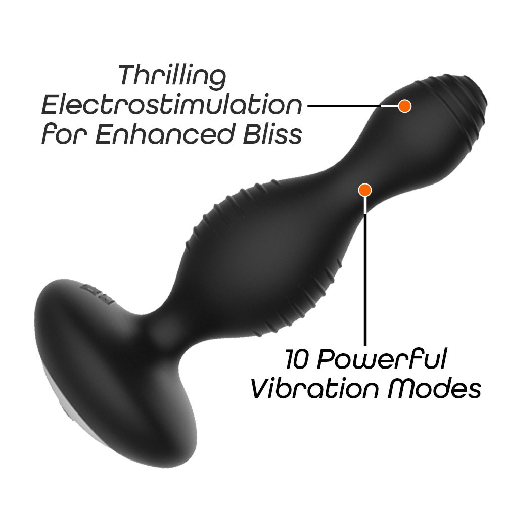 ElectroShock E-Stim Vibrating Butt Plug, 5.5", Black - dearlady.us ElectroShock E-Stim Vibrating Butt Plug, 5.5", Black - dearlady.us