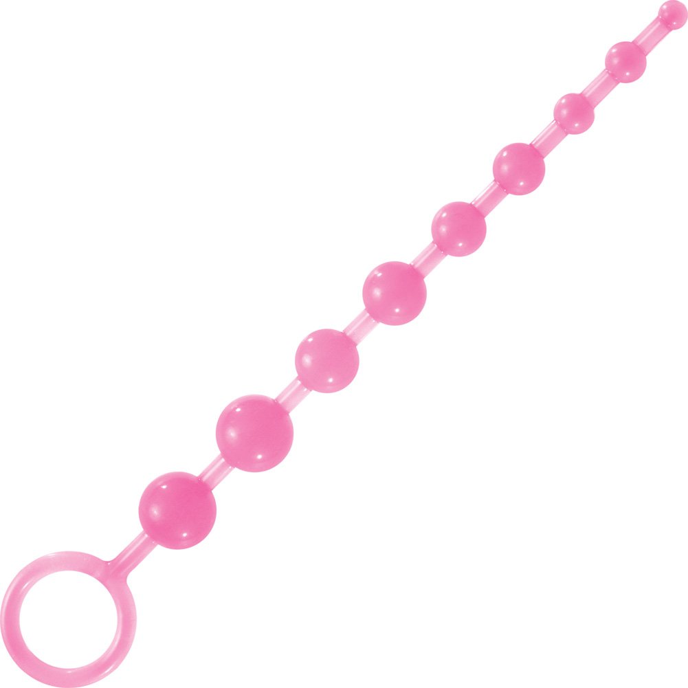 Firefly Glow-in-the-Dark Pleasure Beads, 12", Pink