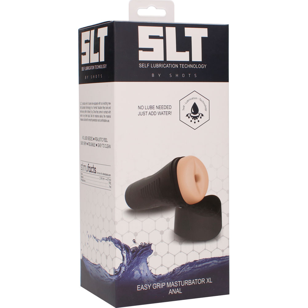 SLT Self Lubricated Easy Grip Anal Masturbator, 9.5", Flesh - dearlady.us
